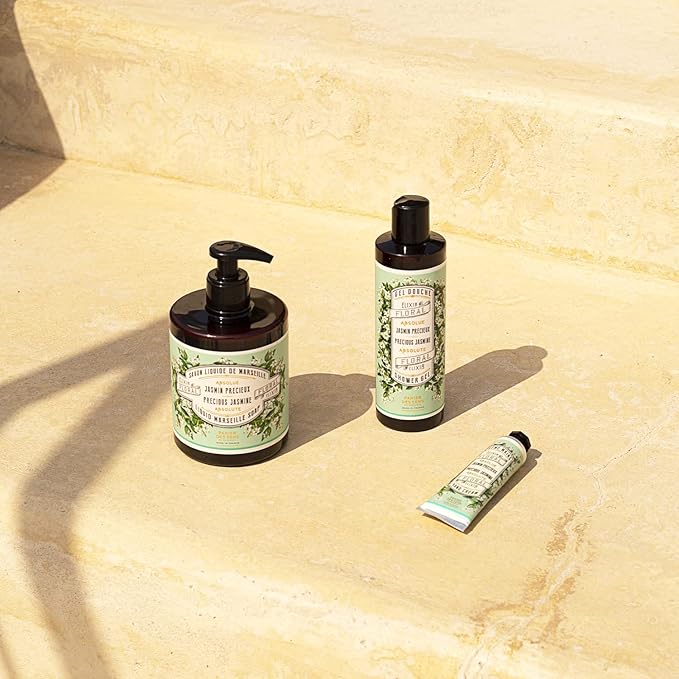 Panier des Sens - Small Hand Cream for Dry Cracked Hands - Jasmine Mini Hand Lotion for Dry Skin - With Sweet Almond and Olive Oil - Hand Care 96% Natural Ingredients - Travel Size 1 floz