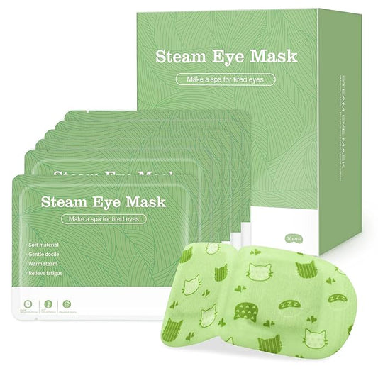 Jekeno Steam Eye Mask, 16 Packs Eye Masks for Dry Eyes, 40-60 Minutes Self Moist Heated Warm Compress Eye Mask Disposable for Sleep, Spa Relaxing Trip Gifts, Travel Essentials for Women Men