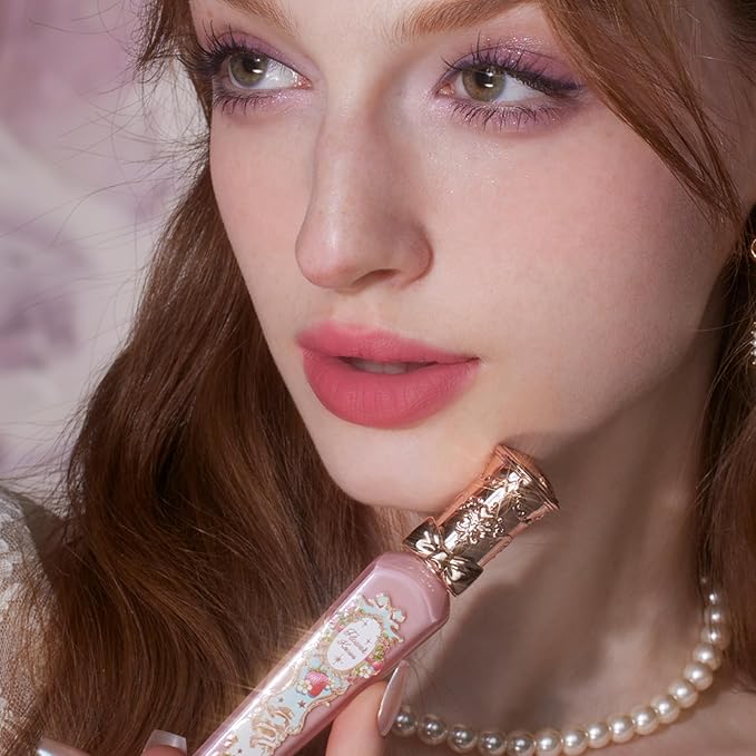 Flower Knows Strawberry Rococo Makeup Box Set,6 Pack Makeup Box with Mirror,Lip Gloss×1+Blush×1+Eyeshadow×1+Hair Clip×1+Fridge Magnet×1+Gift Box×1