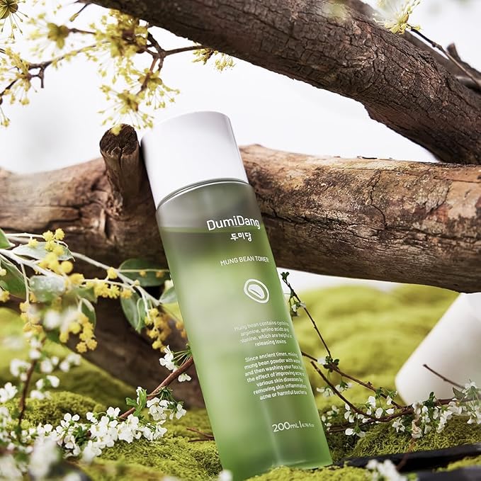 Mung Bean Essence Toner - Korean Traditional Vegan Skincare Formula, Hydrating and Detoxifying with Fermented Mung Bean Extract and 8 Bean Complex, 200mL | 6.75fl. oz., Green