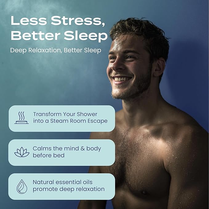 Body Restore Shower Steamers Aromatherapy 6 Pack - Birthday Gifts for Men, Women, Dad Gift, Stress Relief, Relaxation, Self Care - Clarity