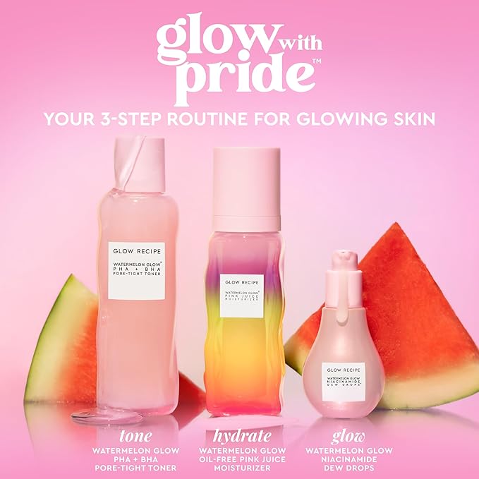 Glow Recipe Watermelon Glow Pink Juice Moisturizer Duo - Pride Edition - Limited Edition Pride Watermelon Glow Pink Juice (50ml) + Refill Tube (60ml)