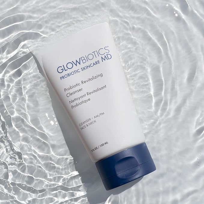 Glowbiotics Probiotic Revitalizing Cleanser: Gentle Hydrating Face Wash for Sensitive Skin | Removes Dirt, Oil & Makeup, Soothes Redness, with Peptides & Aloe Vera