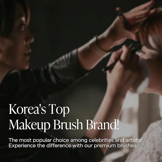 Piccasso 163 Foundation Brush – Dense Makeup Brush for Liquid & Cream Foundation, Soft Synthetic Bristles for Flawless Coverage and Face Makeup, Professional Korean Beauty Tool for Daily