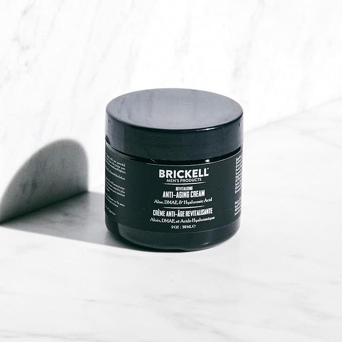 Brickell Men's Ultimate Anti-Aging Routine, Anti-Wrinkle, Night Face Cream and Eye Cream to Reduce Puffiness, Wrinkles, Dark Circles, Under Eye Bags, Natural and Organic, Scented