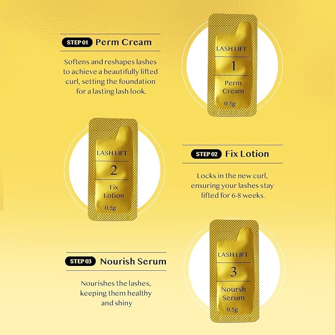 AYASAL Lash Lift Kit for Eyelash Perm: Advanced Korean Thio-Free Keratin Formula for Long-Lasting Curl – Gentle Lash Lifting Set for Home or Professional Use – Also Great for Brow Lamination