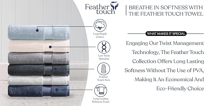 Delara Organic Cotton Luxuriously Plush Hand Towel Pack of 2 | GOTS & OEKO-TEX Certified | Premium Hotel Quality Towels | Feather Touch Technology|650 GSM Long Staple|Soft, Quick Dry & Ultra-Absorbent