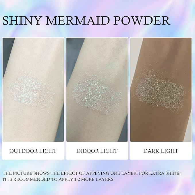 KYDA 3 Colors Glitter Lip Kit, Diamond Metllic High Pigmented Powder for Lips Cosmetics, Glitter Lips Makeup,with Lip Primer and Brush, Long Wear-Set D