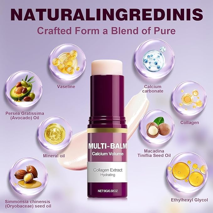 Cemenrete Calcium Multi-Effect Volume Cream Wrinkle Core Stick South Korean Collagen Moisturizing Stick for Anti-Aging Moisturizing and Firming Eyes Neck and Face（2pcs）