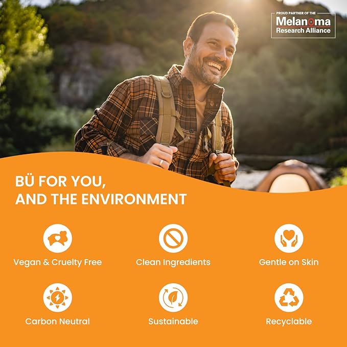 BU SPF 50 Sunscreen Spray for Face and Body, TSA Travel Size Sunscreen, Clear, Non Greasy, Water Resistant, for Sensitive Skin, White Sage 1 oz