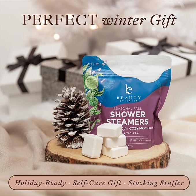 Lavender Shower Steamers Aromatherapy – USA Made with Bergamot Essential Oil, Large Shower Tablets for Women & Men, Christmas Spa Gifts for Her, Stress Relief & Relaxing Calming Pamper Gifts