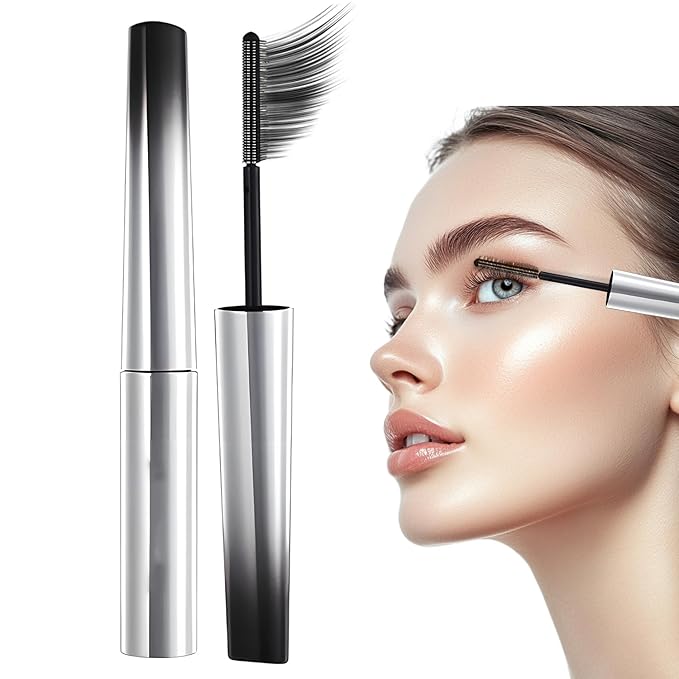 Iron Wand Mascara, 2025 New Metal Mascara Wand, 3D Washable Metal Mascaras, Waterproof & Smudge-Proof Long-Lasting Curling Eyelash Iron Mascaras with No Flaking (Black)