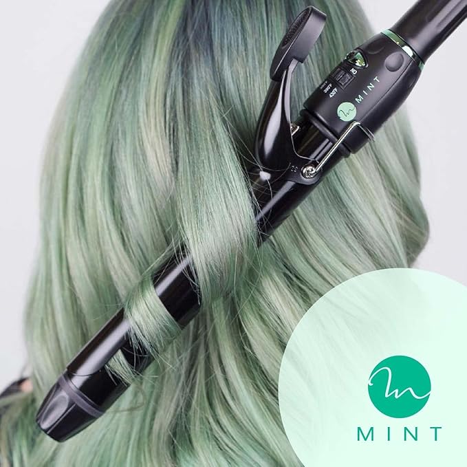 MINT Professional Extra Long Hair Curling Iron 1 1/4 inch | 2-Heater Ceramic Barrel That Stays Hot | 1.25 Inch Hair Iron Curler for Medium to Large Curls | Travel-Ready International Dual Voltage
