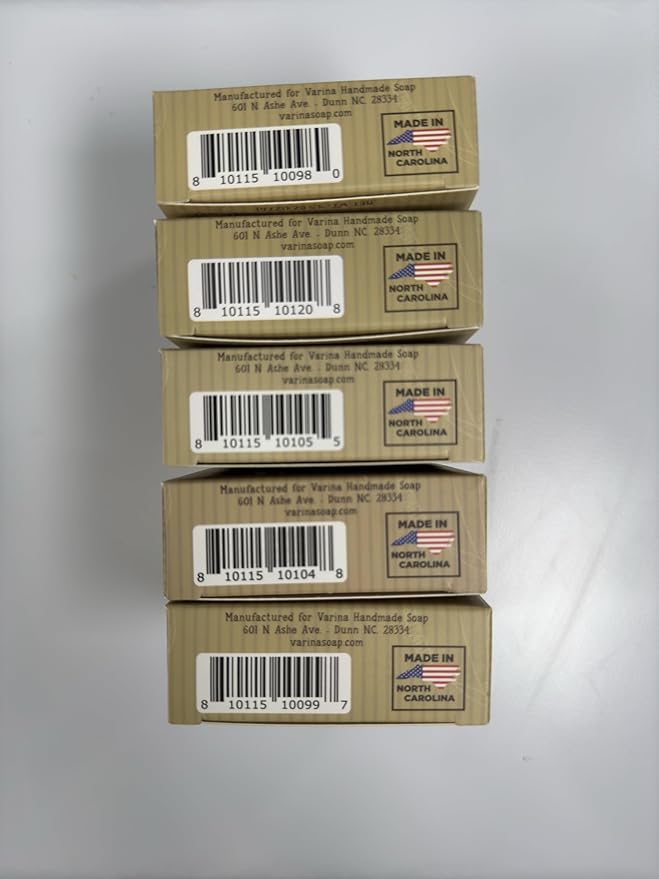 Organic Lavender Variety Bar Soap - Gentle Cleansing for Sensitive Skin, Herbal and Mint - 5 Pack