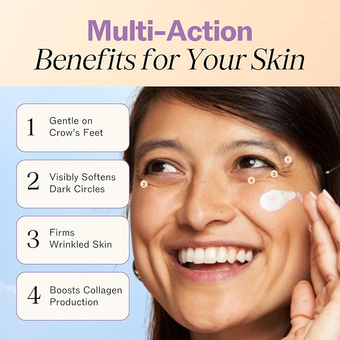 LilyAna Naturals Eye Cream for Dark Circles and Puffiness, Under Eye Cream for Wrinkles and Bags, Anti Aging - helps Improve Dryness; for Sensitive Skin - 1.7 oz - Made in USA