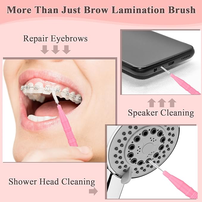 120-Piece Micro EyeBrow Lash Brush Set - Professional Beauty Spoolies with Cap for Makeup, Brow Lamination and Travel - Perfect for Makeup Artists, Beauty Lovers, and Gifting