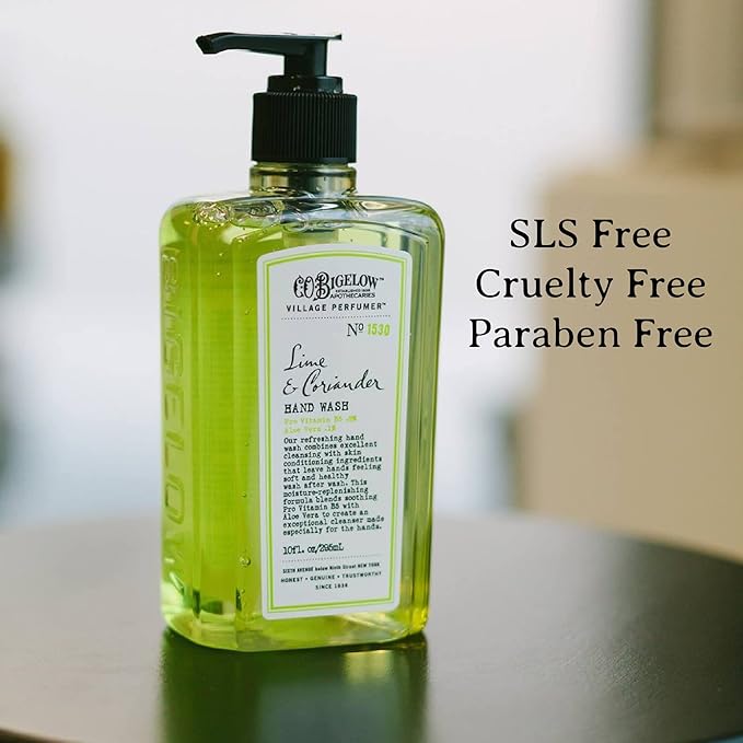 C.O. Bigelow Lime Coriander Apothecary Duo Hand Care Gift Set, Hand Wash & Body Lotion, Liquid Soap & Moisturizing Lotion, Set of 2, 10 Fl Oz