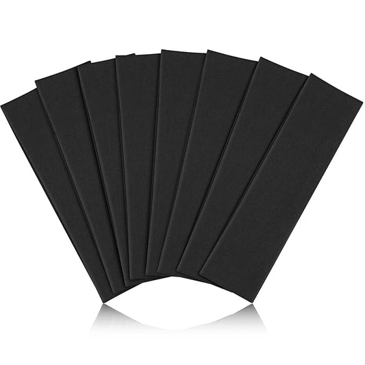 Black Headband for Women and Men - 8 Pcs Head Bands for Women's Hair Accessory Elastic Cloth Running Headbands for Workout Sport Valentines Day Gifts for Him Easter Basket Stuffers for Adult Woman