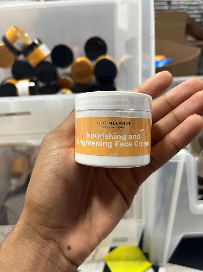 Glo Melanin Nourishing Face Cream – Hydrating Daily Moisturizer for Radiant, Even-Looking Skin – Vegan, Paraben-Free Formula for a Healthy Glow (2 oz)