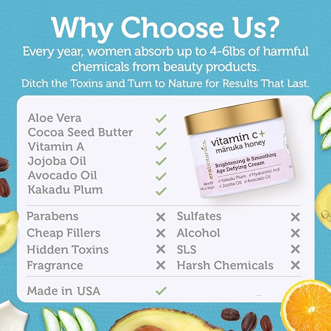 Era Organics Vitamin C Face & Organic Eye Cream – Nourishing Vitamin C Face Cream for Fine Lines, Wrinkles + USDA Organic Eye Balm for Puffiness, Bags – Made in USA, Safe For Sensitive Skin