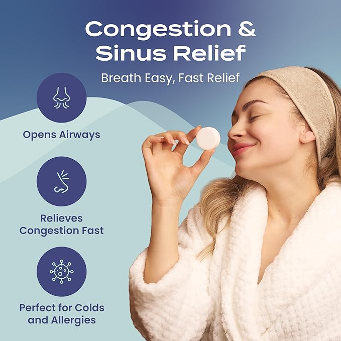 Body Restore Shower Steamers Aromatherapy 6 Pack - Birthday Gifts for Men, Women, Dad Gift, Stress Relief, Relaxation, Self Care - Clarity