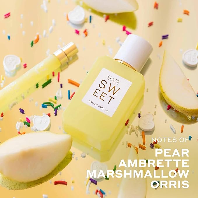 Ellis Brooklyn Sweet Eau de Parfum, Travel Spray, Gourmand Perfume for Women with Pear, Marshmallow & Orris, Vegan, Cruelty-Free, Paraben-Free, Made in the USA, 10ml / 0.33 Fl Oz