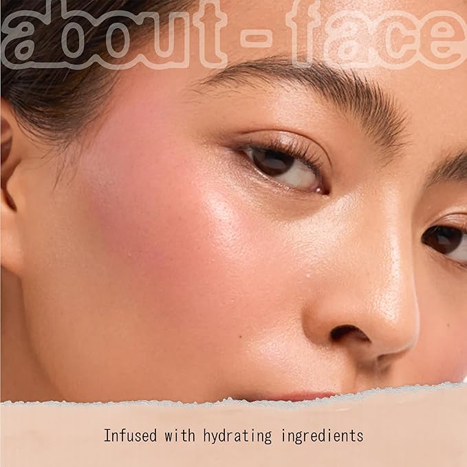 about-face Blush Rush Liquid Blush – Hydrating, Buildable Formula with Jojoba Oil, Hyaluronic Acid, and Squalane – Long-Lasting Dewy Finish – Vegan & Cruelty-Free (Hot Lap – Pink)