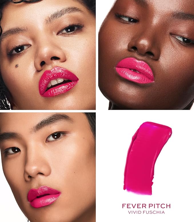 MAKE Beauty Cream Supreme Long-Lasting Lipstick. High Impact Hydrating Lip Color with Emollient Moisturizing Formula. Creamy Semi-Glossy Lipstick - Shade, Fever Pitch