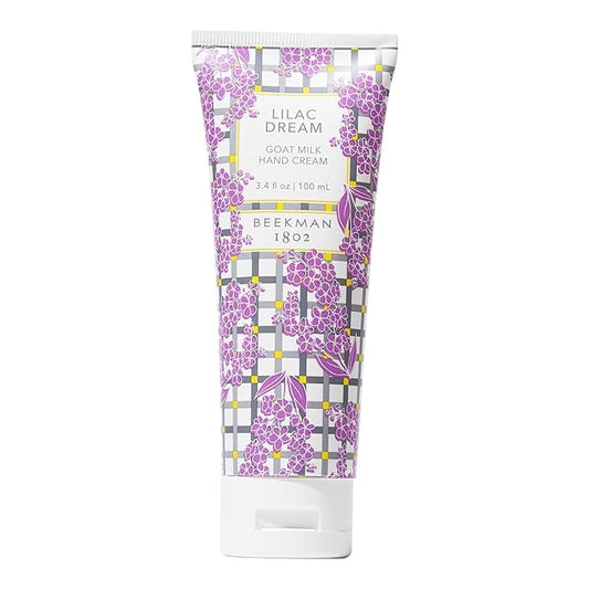 Beekman 1802 Lilac Dream Hand Cream - 3.4 oz - Nourishes, Hydrates & Repairs - With Goat Milk, Shea Butter, and Glycerin - Non-Greasy - No Irritation - Good for Sensitive Skin