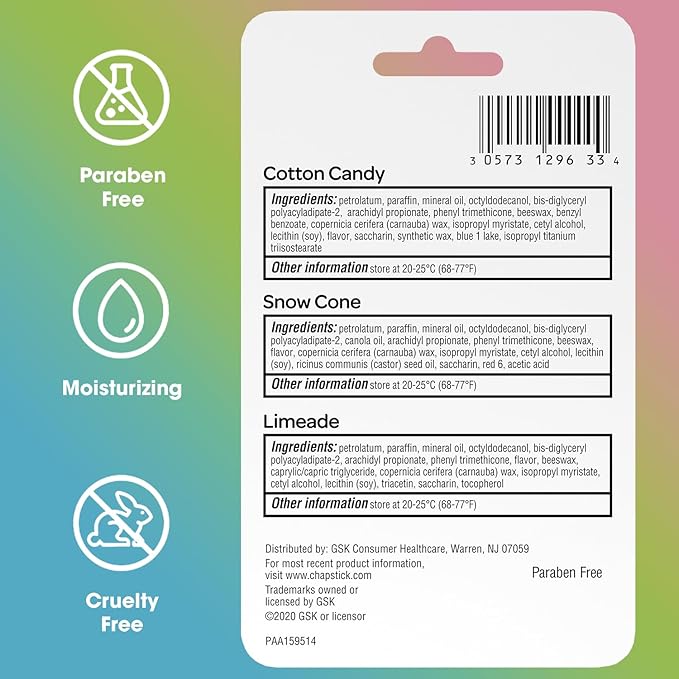 ChapStick Bulk Lip Balm, Vacation Getaway Collection, 3-Packs (12 Sets/36 Tubes) – Fun & Flavorful Lip Care, Birthday Gifts, Party Favors, Stocking Stuffers, 0.15 Oz Ea