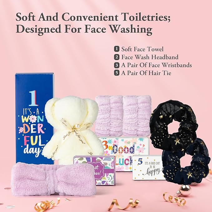 Birthday Gifts for Teens Birthday Gifts for Women Happy Birthday Surprise Box, 15pcs Luxury Spa Gifts, Gift Box for Teen Girls Unique Hand Cream, Diy Nails Set, Skin Care Gift Sets for Women, Daughter