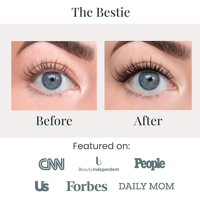 FlutterHabit The Bestie Lashes, DIY Lash Extensions [Up to 10 Day Wear], Natural & Subtle Cat Eyed Cluster Lashes, Salon Quality Eyelashes Extensions, Natural Lashes, No Lash Glue Included