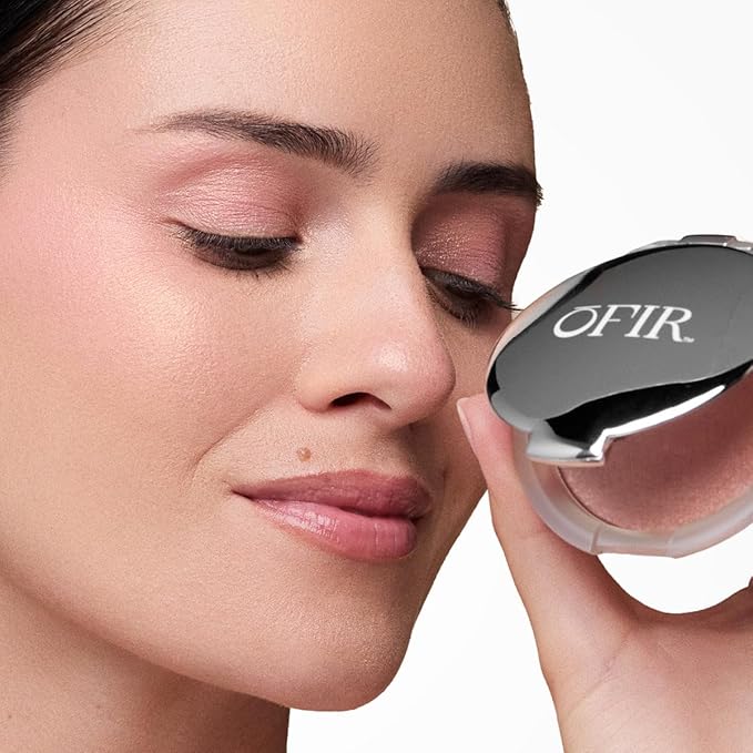 OFIR Pivot Powder | Multi-Use Glow Hydrating Highlight Blush Face Powder | Vegan Formula, Lightweight Buildable Texture | Crease-Free Compact Blush Highlighter | Radiant Rose - Rosy Pink | 0.24 OZ
