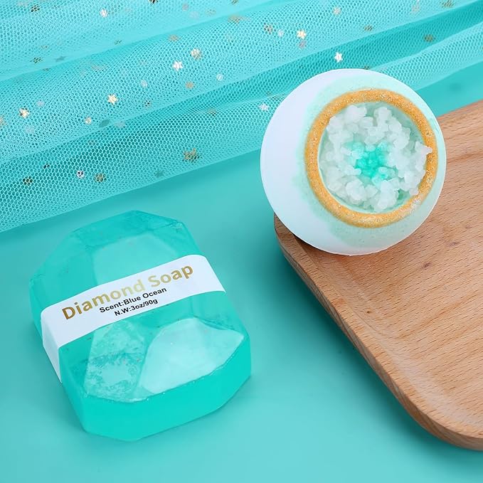 Gift Baskets for Women, Best Birthday Gifts Box, Self Care Gift, Care Package, Get Well Soon Gifts Kit, Unique Ideas Present for Mom Girlfriend Her Sister Wife Friends Woman - Ocean Spa Gift Set