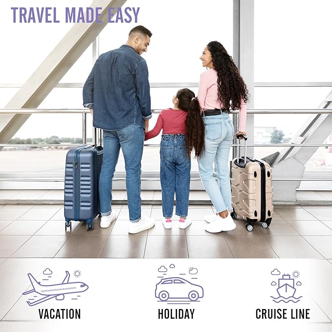 Veken 10 Set Packing Cubes for Travel Essential, Suitcase Organizer Bags in 4 Sizes, Carry-On Luggage Accessories with Large Laundry & Hanging Toiletry Bag, Must-Have for Airplane, Road Trip & Camping