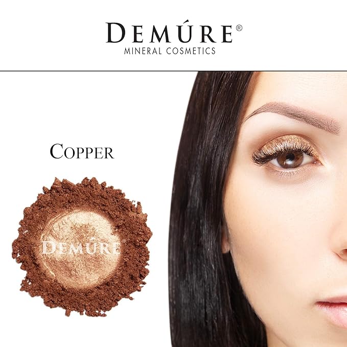 Demure Mineral Make Up (Copper) Eye Shadow, Shimmer Eyeshadow, Loose Powder, Glitter Eyeshadow, Eye Makeup, Professional Makeup