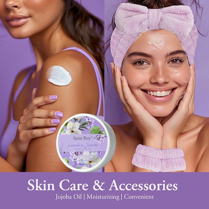 Mothers Day Gifts for Mom, 13-Piece Lavender Jasmine Bath & Body Gift Set for Women, Spa Gift Basket, Self Care Kit Bubble Bath, Bombs, Christmas, Birthday Gifts, All Occasion Holiday Present