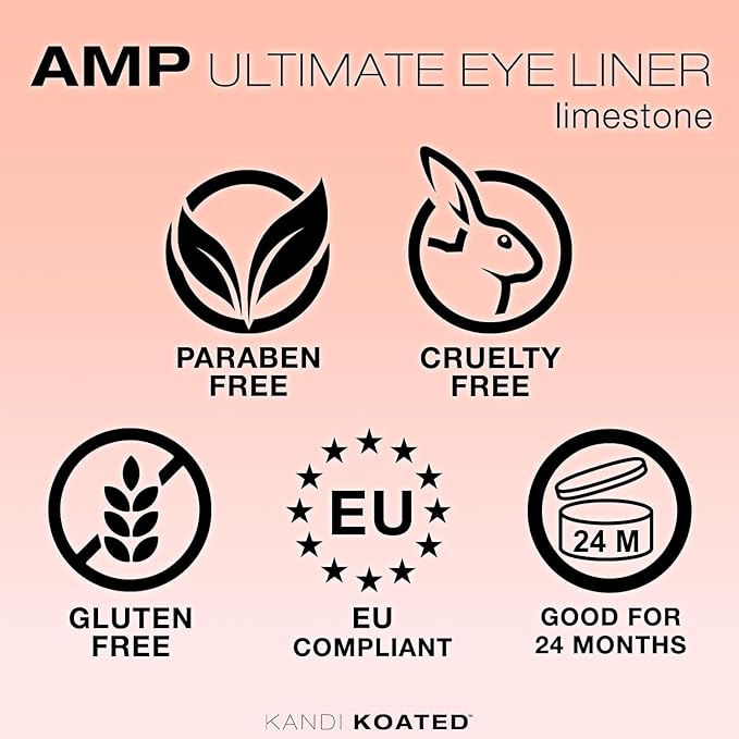 Kandi Koated Amp Eyeliner Pencil [Limestone] Metallic Eyeliner Pencil | Water-Resistant Colored Eye Pencil | Paraben-Free, Cruelty-Free | Beauty & Makeup