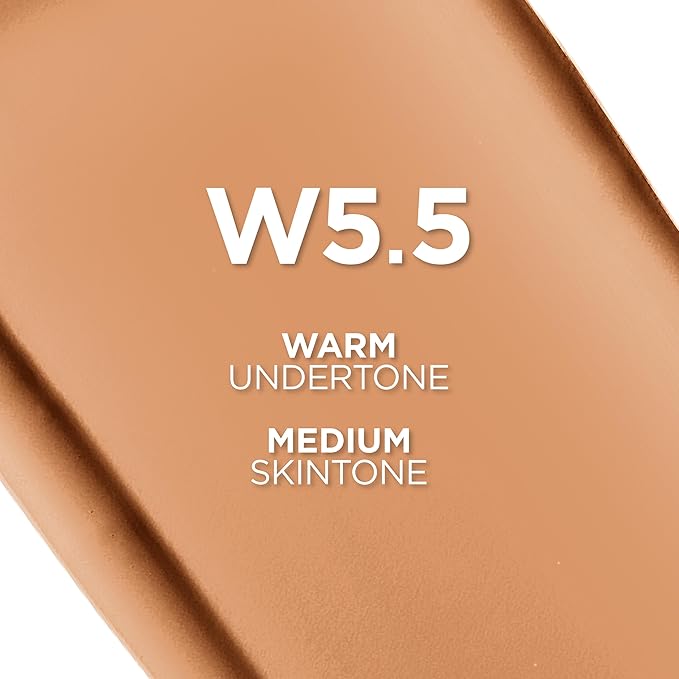 L'Oreal Paris True Match Super-Blendable Foundation, Medium Coverage Liquid Foundation Makeup, W5.5, Medium, 1 Fl Oz