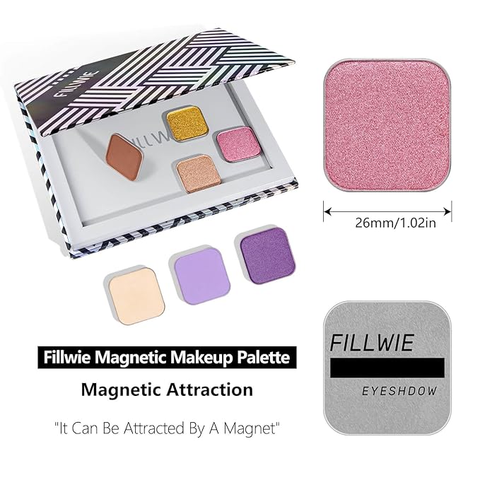 Single Pink Eyeshadow Matte Shimmer Highly Pigmented Blendable Longwear Powder in Magnetic Refill Pan for Custom Palette Easy to Apply and Remove (Pop Candy)