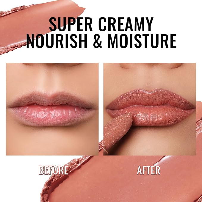 Oulac Moisturizing Peach Lipstick for Girls Moisture-Rich Tinted Lip Balm with Sparkle, Lightweight Lip Makeup, Shea Butter Formula, Vegan & Gluten Free, PG07 Mermaid Kiss