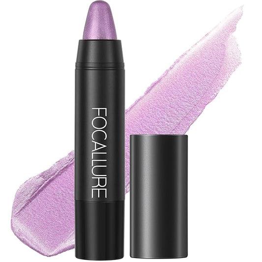 FOCALLURE Ultra Chic Metallic Lipstick,Rich Vitamin E Lip Crayon,Lightweight Shinning Color without Drying or Fading,Long Lasting Lips Makeup,#20 Lavender