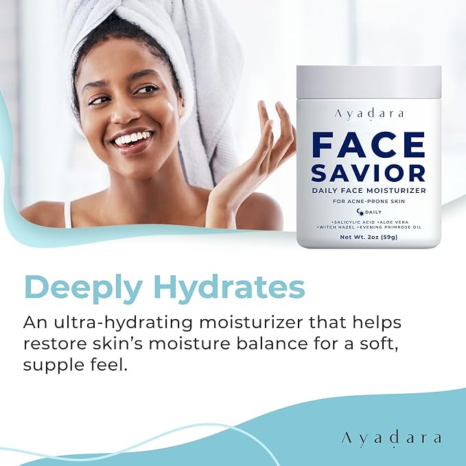 Acne Facial Moisturizer, 2 fl oz, Advanced Oil Control Face Moisturizer for Oily Skin, Hydrating Acne Cream & Anti Acne Moisturizer for Face, Powerful Skin Care Regimen for Men & Women