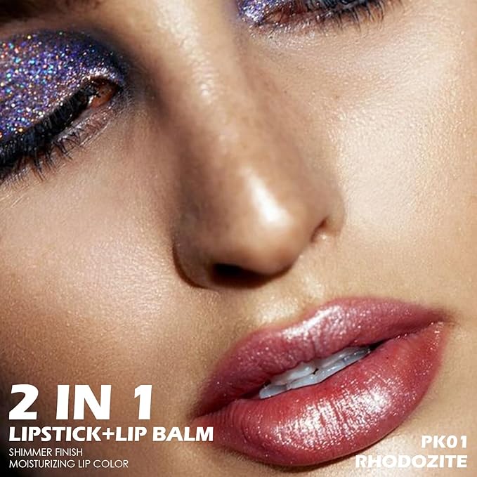 FOCALLURE Moisturizing Lipstick,Color Changing Tinted Lip Balm,Hydrating PH Lip Balm with Creamy Texture,Long Lasting High Pigmented Lip Stain,Rhodozite