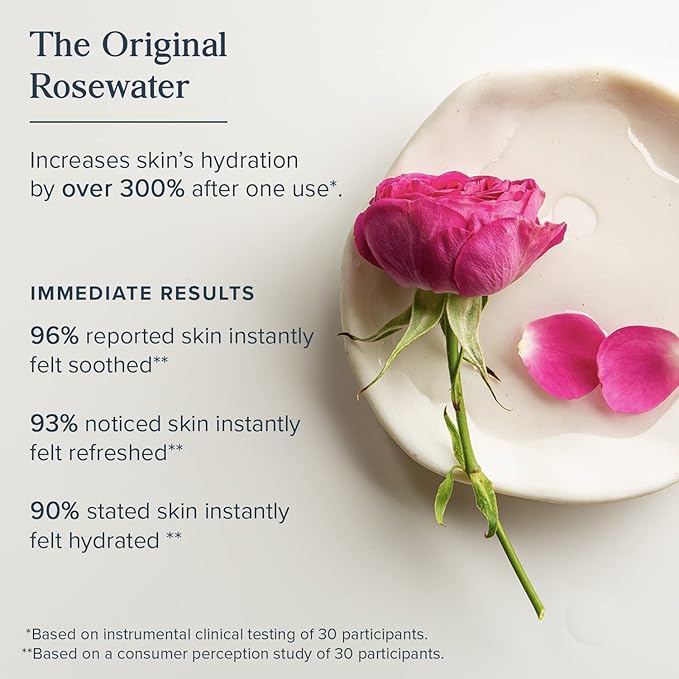 HERITAGE STORE Rosewater - Refreshing Facial Mist for Glowing Skin with Damask Rose, All Skin Types - Rose Water Spray for Face, Made Without Dyes or Alcohol, Hypoallergenic, Vegan, Cruelty Free, 12oz