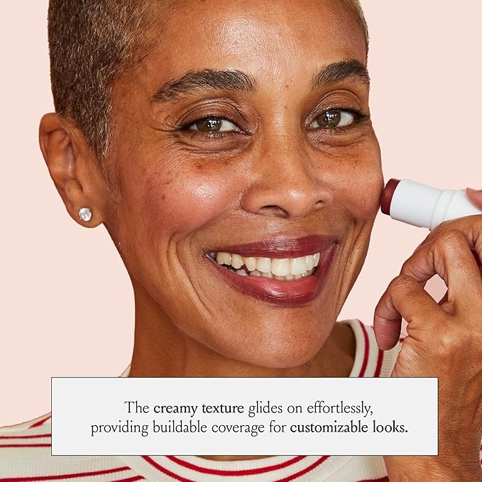 Boomstick Color ™ All-in-One Cream Blush for Cheeks, Eyes & Lips, Long Wearing, Blendable Makeup Blush Stick for Mature Skin, Cruelty Free Lip Cheek Tint with Skincare Benefits, Cindy Joseph Berry