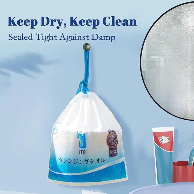 ITO Disposable Face Towel, Ultra-Soft 1-Second Quick-Dry Face Towels, Gentle for Sensitive Dry Oily Skin, Facial Towels for Daily Cleansing Makeup Removal (70 Count (Pack of 1))