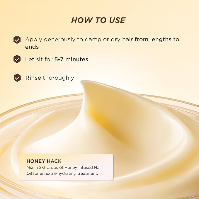 Gisou Honey Gloss Ceramide Therapy Hair Mask, Deep Hydration & Repair, Mirsalehi Honey, Ceramides & Hyaluronic Acid, 4x Stronger Hair & +85% Shine, Suitable for All Hair Types