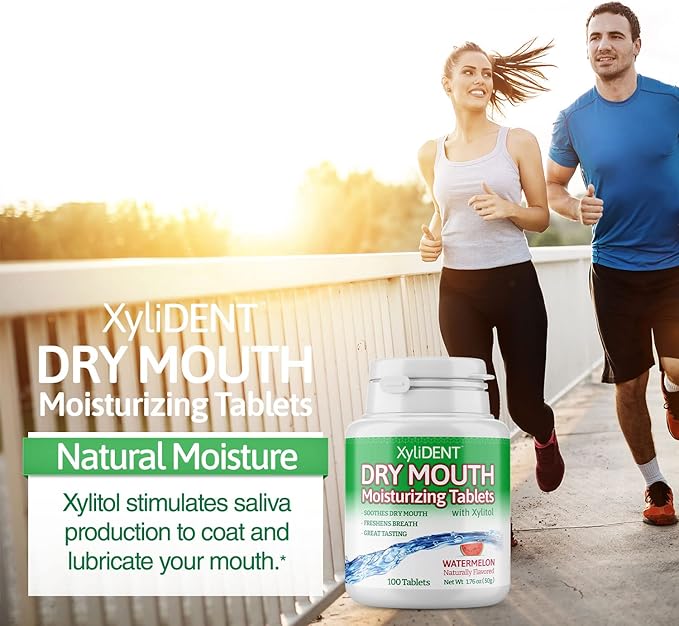 Nature's Stance XyliDENT Xylitol Tablets for Dry Mouth Relief - Stimulates Saliva, Freshens Breath, Reduces Acid Production, Fast Acting Relief, 100 Count