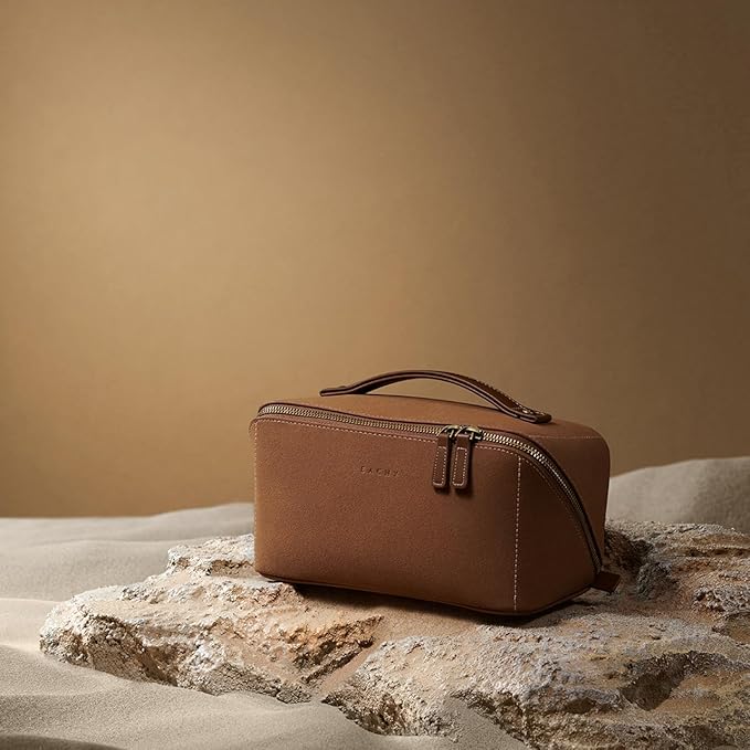 EACHY Travel Makeup Bag,Large Capacity Cosmetic Bags for Women,Waterproof Portable Pouch Open Flat Toiletry Bag Pattern Makeup Bag